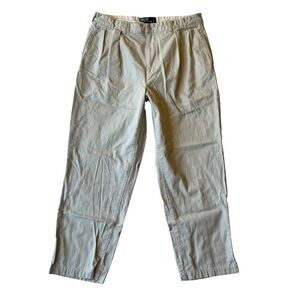 VTG Polo Ralph Lauren Pleated chino pants Tag size 38 Actual 36 x 29 Cream Ivory